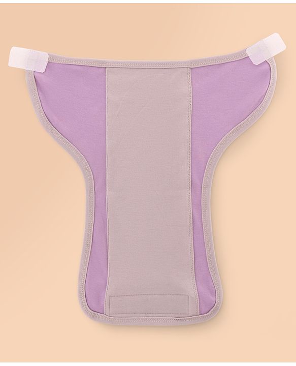Babyhug 100% Interlock Cotton Reusable Printed Cloth Nappies with Velcro Closure Pack of 6 Rabbit, Rainbow and Flower Print  Medium Size| Machine Washable| Soft & Skin Friendly