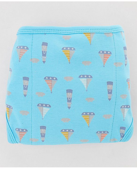 Babyhug 100% Interlock Cotton Reusable Printed Cloth Nappies with Velcro Closure Pack of 6 Helicopter, Boat & Car Print  Medium Size| Machine Washable| Soft & Skin Friendly