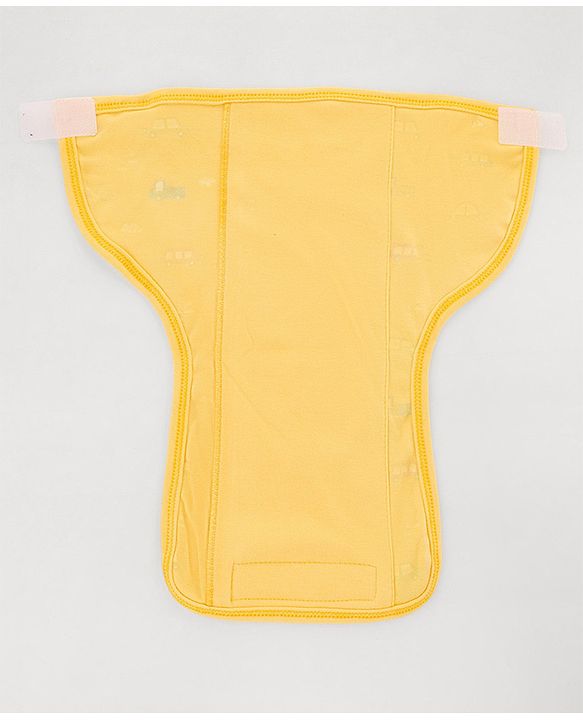 Babyhug 100% Interlock Cotton Reusable Printed Cloth Nappies with Velcro Closure Pack of 6 Helicopter, Boat & Car Print  Medium Size| Machine Washable| Soft & Skin Friendly