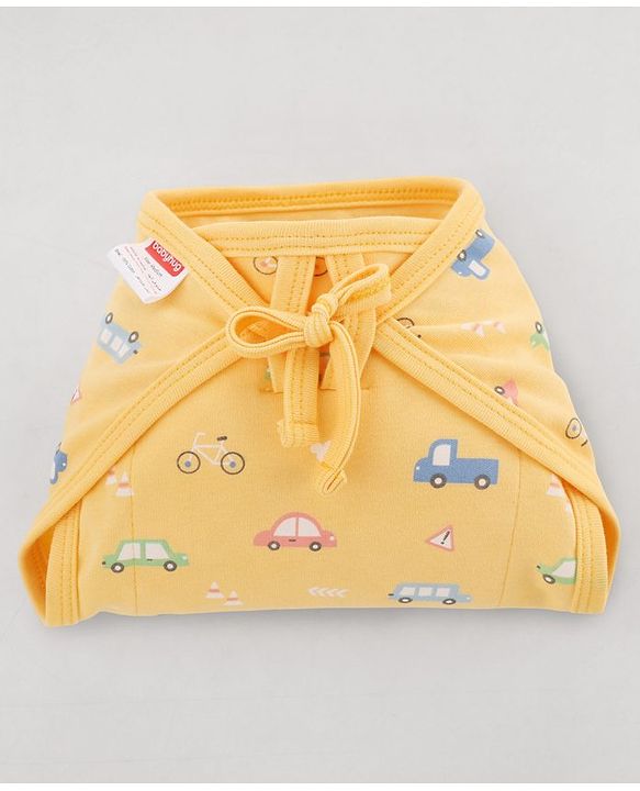 Babyhug 100% Interlock Cotton Double Layer Nappy Helicopter, Boat & Car Print Pack of 6 - Small Size| Machine Washable| Soft & Skin Friendly| Tie Knot Style