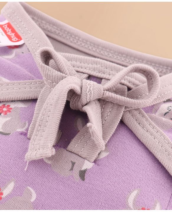 Babyhug 100% Interlock Cotton Double Layer Nappy Rabbit, Rainbow and Flower Print Pack of 6 - Medium Size| Machine Washable| Soft & Skin Friendly| Tie Knot Style