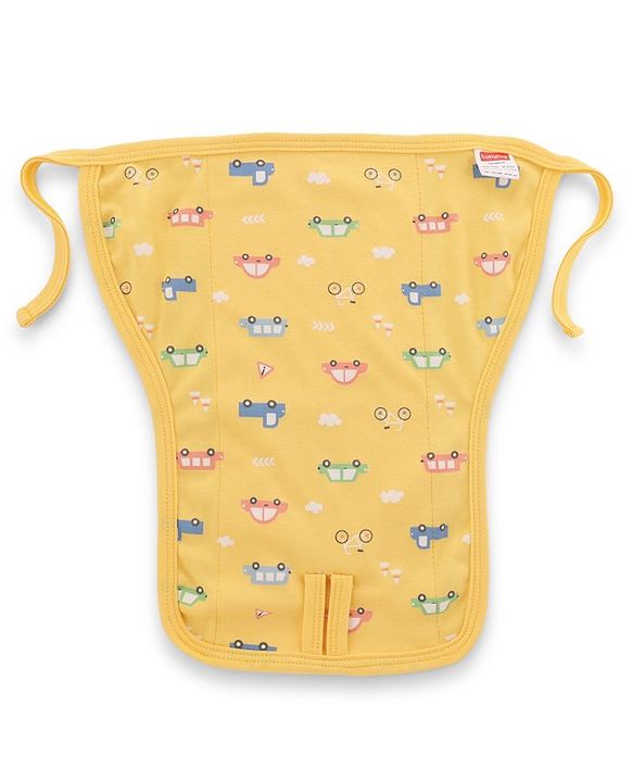 Babyhug 100% Interlock Cotton Double Layer Nappy Helicopter, Boat & Car Print Pack of 6 - Extra Small Size| Machine Washable| Soft & Skin Friendly| Tie Knot Style