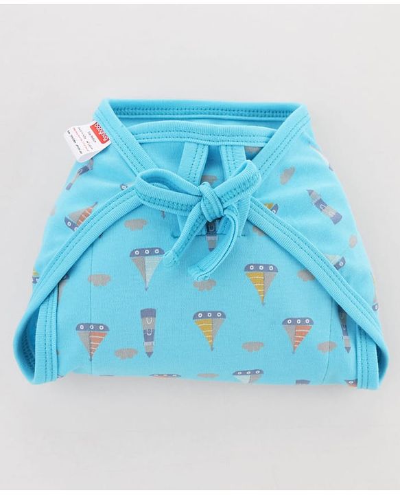 Babyhug 100% Interlock Cotton Double Layer Nappy Helicopter, Boat & Car Print Pack of 12 - Small Size| Machine Washable| Soft & Skin Friendly| Velcro Closure