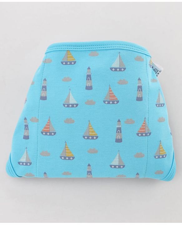 Babyhug 100% Interlock Cotton Double Layer Nappy Helicopter, Boat & Car Print Pack of 12 - Small Size| Machine Washable| Soft & Skin Friendly| Velcro Closure