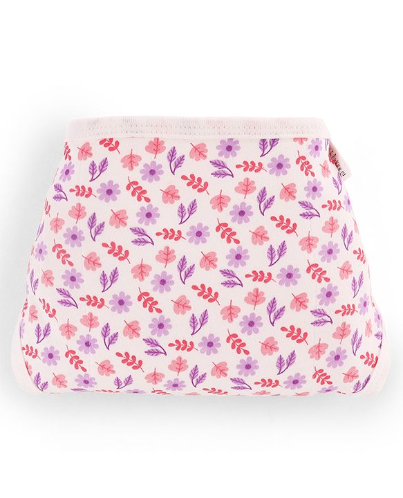 Babyhug 100% Interlock Cotton Double Layer Nappy Rabbit, Rainbow and Flower Print Pack of 12 - Extra Small Size| Machine Washable| Soft & Skin Friendly| Tie Knot Style