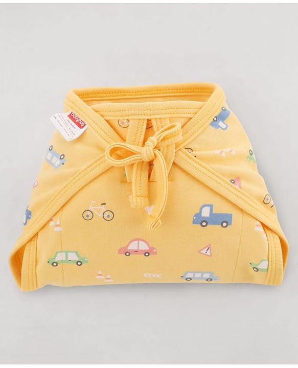 Babyhug 100% Interlock Cotton Double Layer Nappy  Helicopter, Boat and Car Print Pack of 12-  Extra Small Size | Machine Washable| Soft & Skin Friendly| Velcro Closure - Multicolour