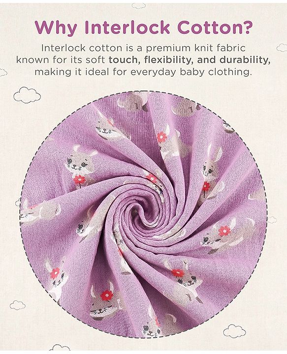 Babyhug 100% Interlock Cotton Clothing Gift Set for Newborn Rabbit Print Pack of 8 - Multicolour