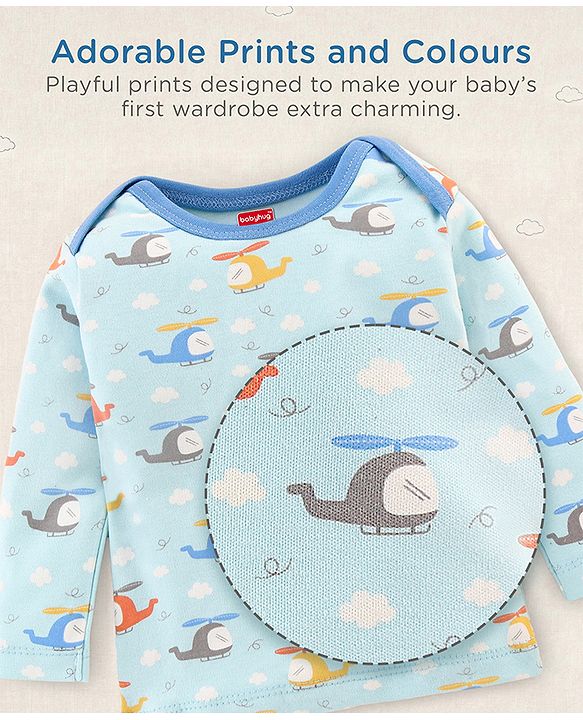 Babyhug 100% Interlock Cotton Clothing Gift Set for Newborn Rabbit Print Pack of 8 - Multicolour