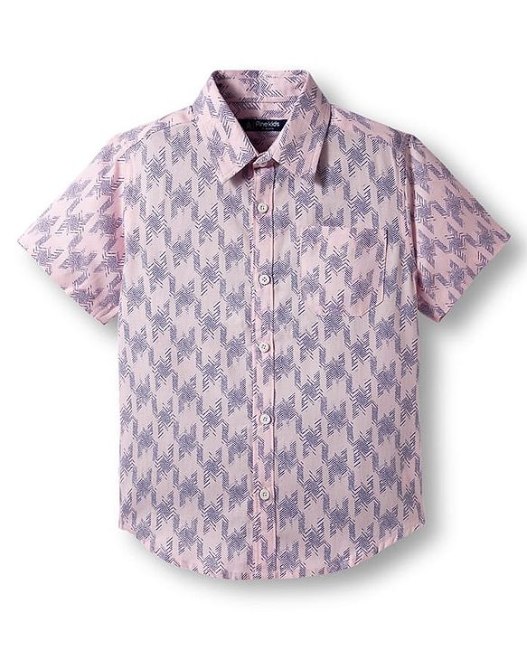 Pine Kids Viscose Woven Half Sleeves Shirt With Printed T-Shirt - Multicolour