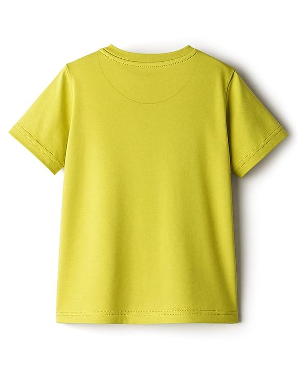 Pine Kids Single Jersey Knit Half Sleeves Night Suit With Text Print - Green & Blue