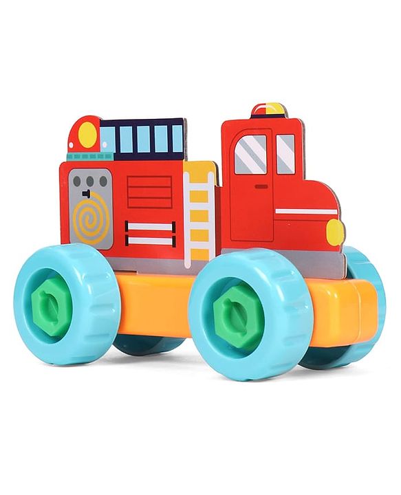 Babyhug 3 in 1 Build a Vehicle Learning Toys for kids- Build, Play & Create| Ambulance, Fire Engine & Clean Up Truck| Indoor Game| STEM Educational Toy| Gifting Idea for age 3+|BIS Certified| DIY Toy