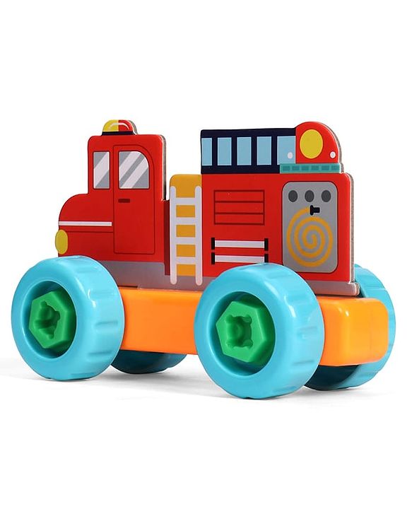 Babyhug 3 in 1 Build a Vehicle Learning Toys for kids- Build, Play & Create| Ambulance, Fire Engine & Clean Up Truck| Indoor Game| STEM Educational Toy| Gifting Idea for age 3+|BIS Certified| DIY Toy