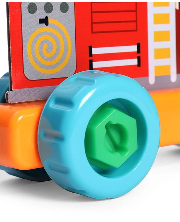 Babyhug 3 in 1 Build a Vehicle Learning Toys for kids- Build, Play & Create| Ambulance, Fire Engine & Clean Up Truck| Indoor Game| STEM Educational Toy| Gifting Idea for age 3+|BIS Certified| DIY Toy
