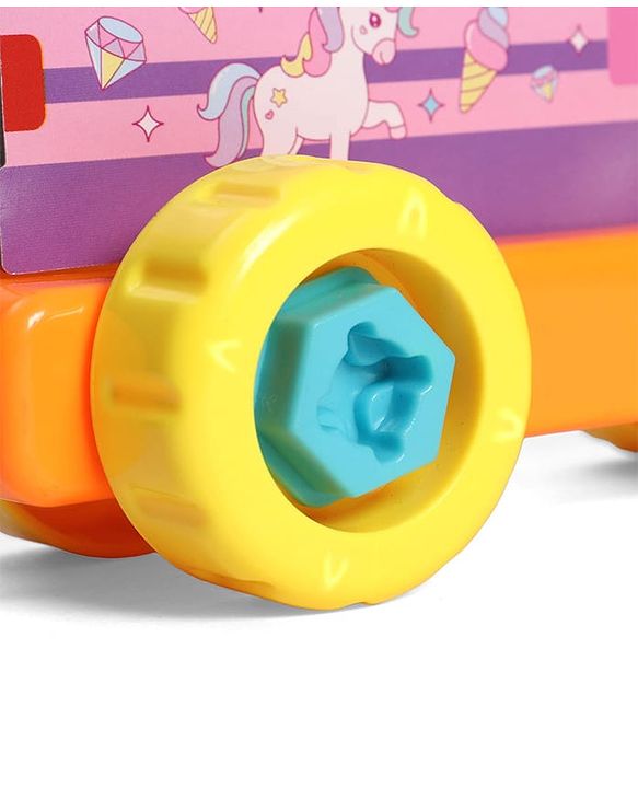 Babyhug 3 in 1 Build a Vehicle Learning Toys for kids- Build, Play & Create| Magic Bus, Unicorn Van & Fantasy Car| Indoor Game| STEM Educational Toy| Gifting Idea for age 3+| BIS Certified| DIY Toy