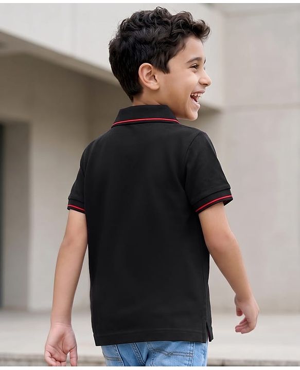 Pine Kids Cotton Knit T-Shirts Polo Neck Half Sleeves Graphic Print Multi Colors 4-5 Years