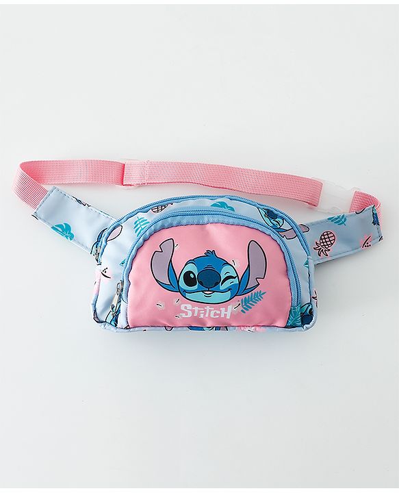 Babyhug Sling Bag With Lilo & Stitch Graphics - Pink & Blue