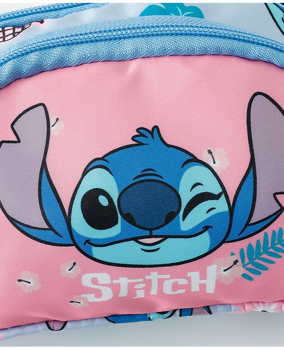 Babyhug Sling Bag With Lilo & Stitch Graphics - Pink & Blue