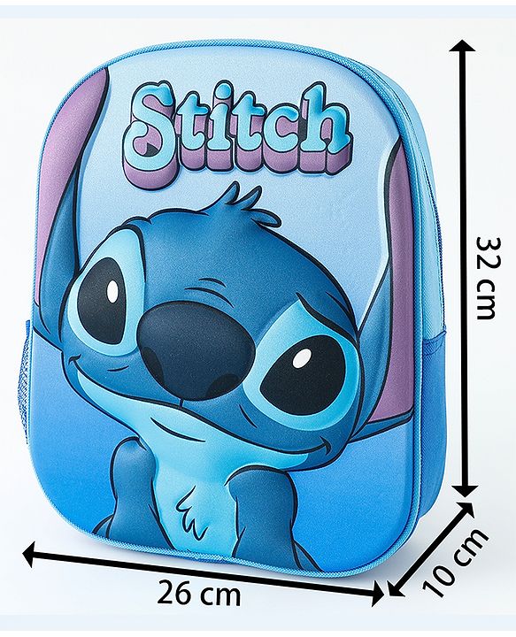 Babyhug Fashion Backpacks With Lilo & Stitch Graphics - Blue
