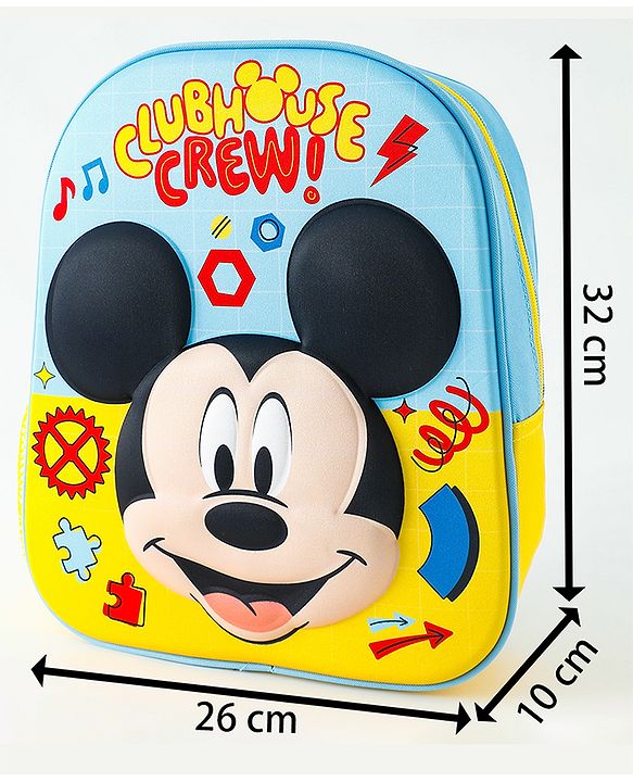 Babyhug Fashion Backpacks With Mickey Mouse Print - Multicolor