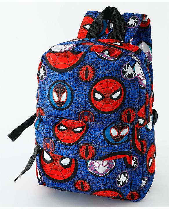 Babyhug Fashion Backpacks With Spider Man Print - Navy Blue