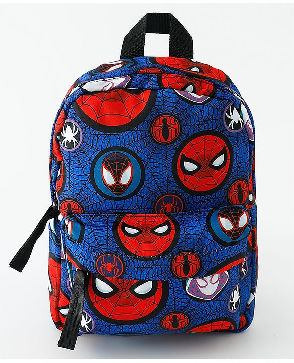 Babyhug Fashion Backpacks With Spider Man Print - Navy Blue