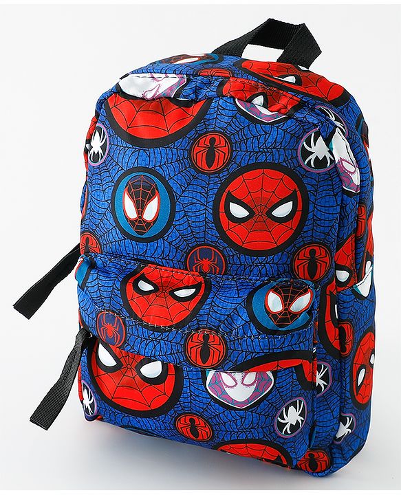 Babyhug Fashion Backpacks With Spider Man Print - Navy Blue