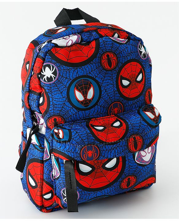Babyhug Fashion Backpacks With Spider Man Print - Navy Blue