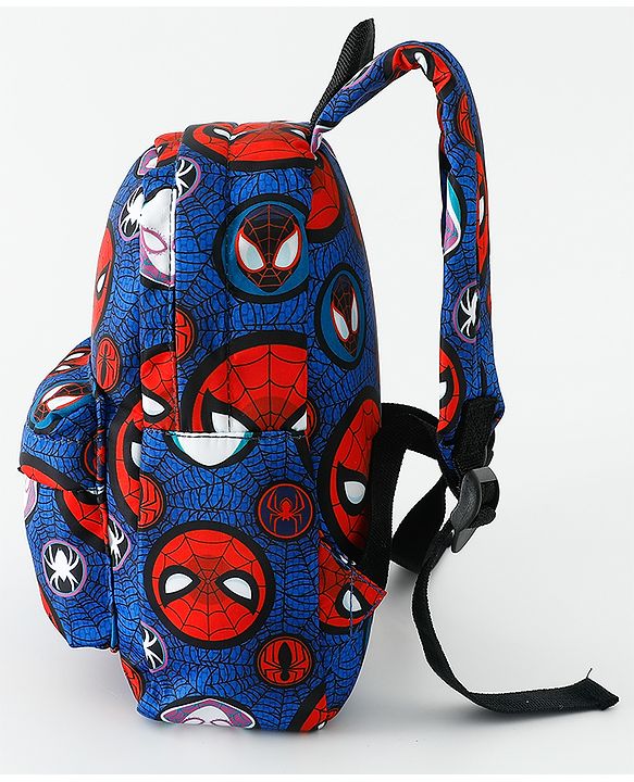 Babyhug Fashion Backpacks With Spider Man Print - Navy Blue