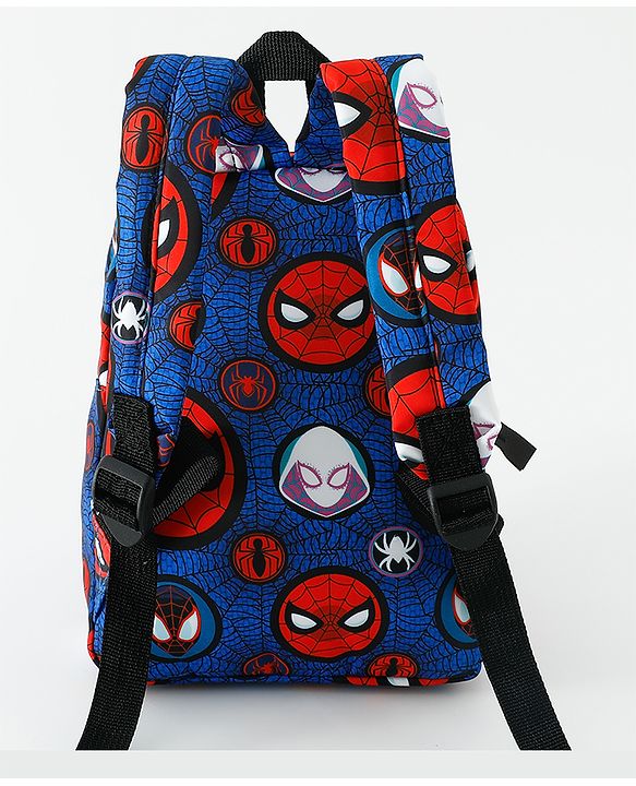 Babyhug Fashion Backpacks With Spider Man Print - Navy Blue