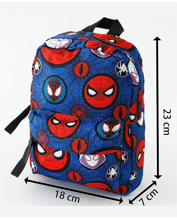 Babyhug Fashion Backpacks With Spider Man Print - Navy Blue