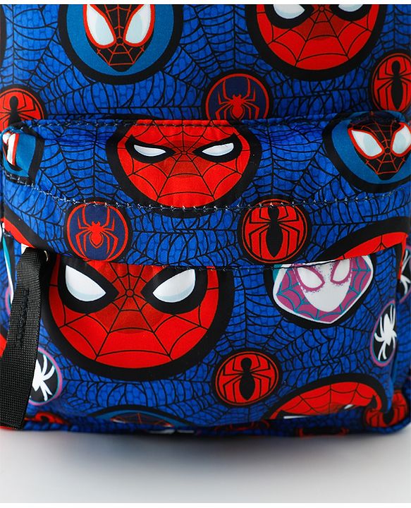 Babyhug Fashion Backpacks With Spider Man Print - Navy Blue