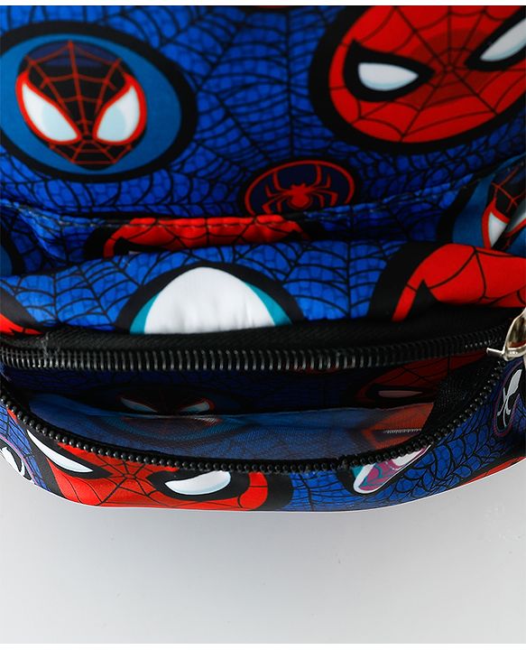 Babyhug Fashion Backpacks With Spider Man Print - Navy Blue