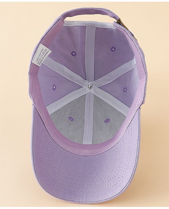 Babyhug Baseball Cap With Dino Applique Lilac - Diameter 17.5 cm