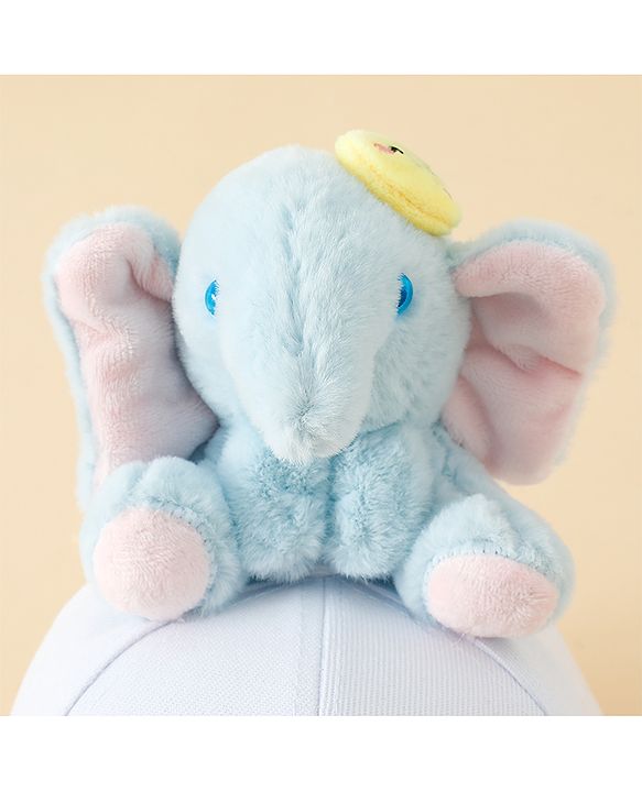 Babyhug Baseball Cap With Elephant Applique Off White - Diameter 18 cm