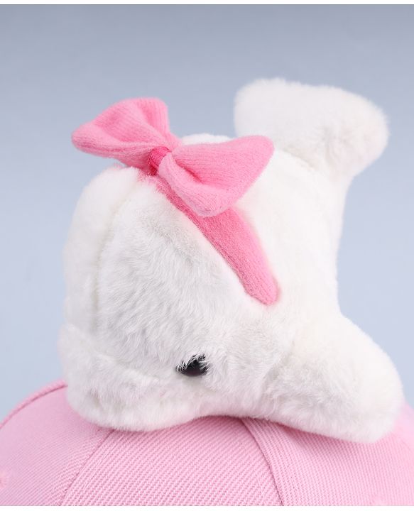 Babyhug Baseball Cap With Dolphin Applique Pink - Diameter 17 cm