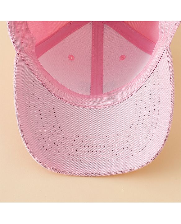 Babyhug Baseball Cap With Dolphin Applique Pink - Diameter 17 cm