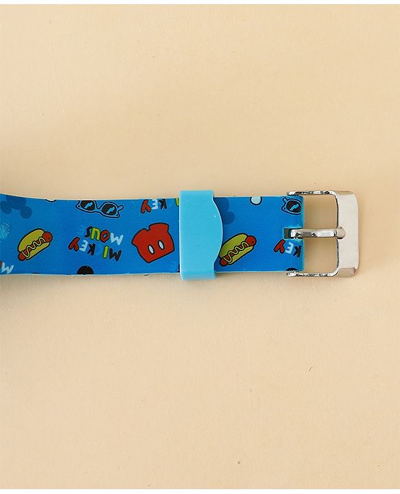 Babyhug Free Size Digital Watch with Mickey Mouse Print - Blue