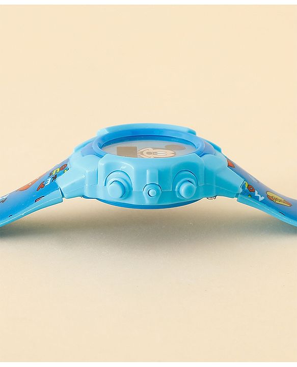 Babyhug Free Size Digital Watch with Mickey Mouse Print - Blue