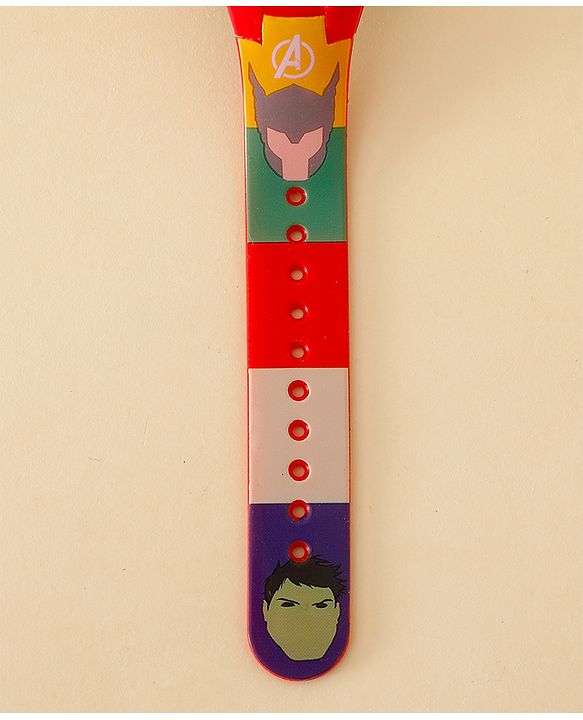 Babyhug Free Size Digital Watch with Avengers Print - Mutlicolour