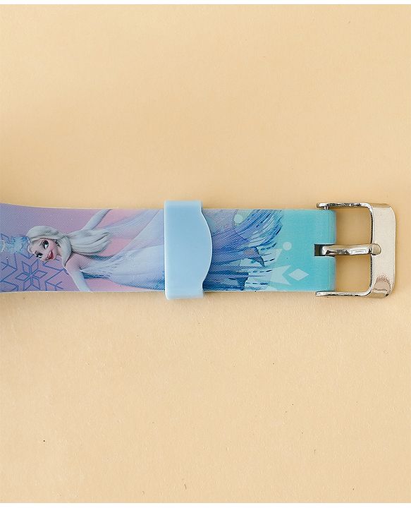 Babyhug Free Size Digital Watch with Frozen Print - Blue & White