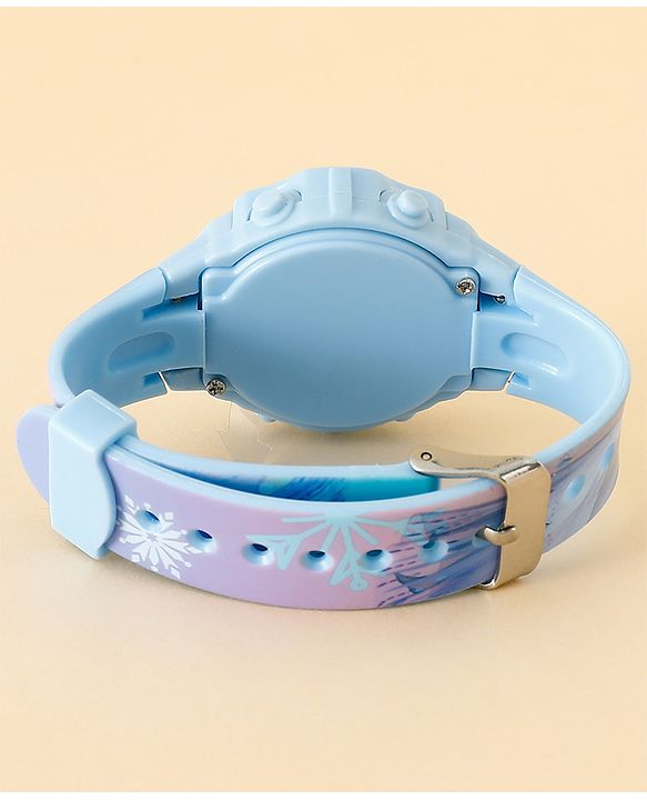 Babyhug Free Size Digital Watch with Frozen Print - Blue & White