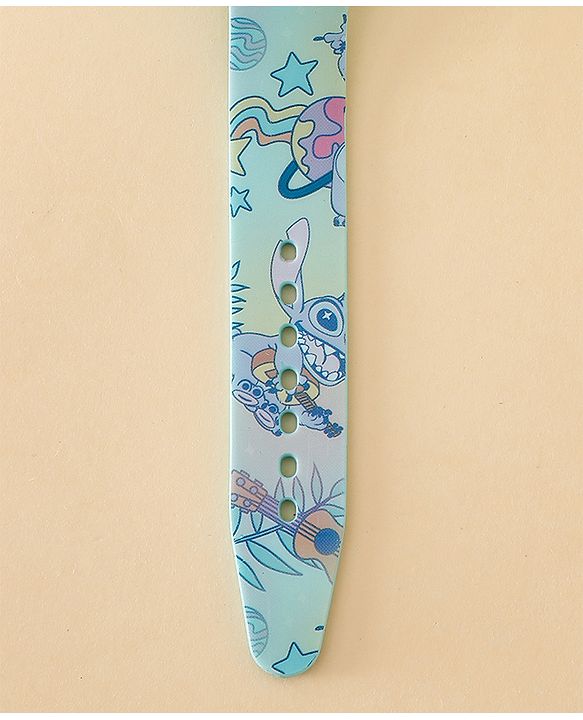 Babyhug Free Size Digital Watch with Stitch Print - Light Blue & White