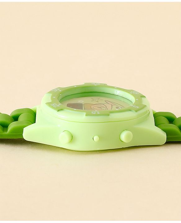 Babyhug Free Size Digital Watch with Yoda Print - Green