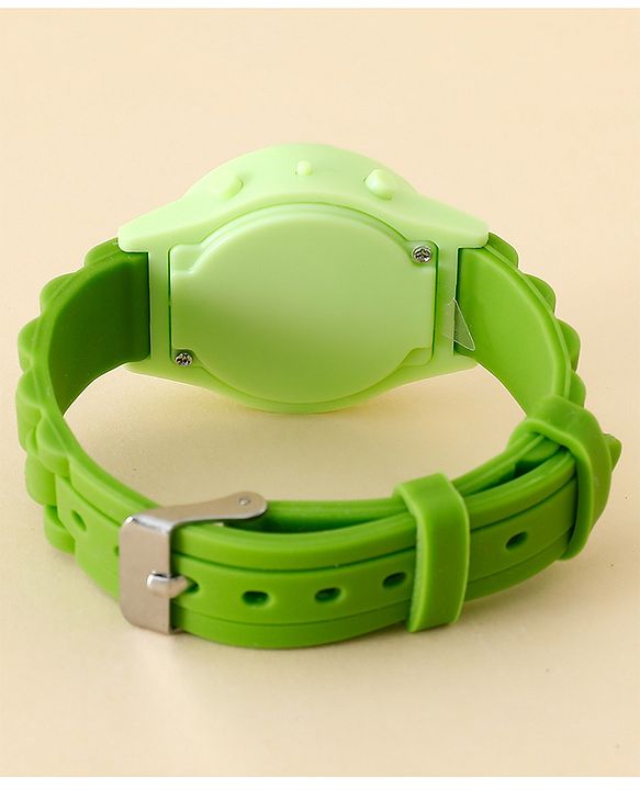 Babyhug Free Size Digital Watch with Yoda Print - Green