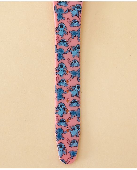 Babyhug Free Size Digital Watch with Stitch Print - Pink