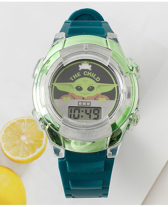 Pine Kids Free Size Digital Watch 23.5 cm - Green & Black