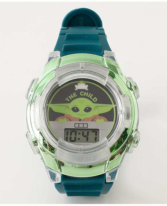 Pine Kids Free Size Digital Watch 23.5 cm - Green & Black