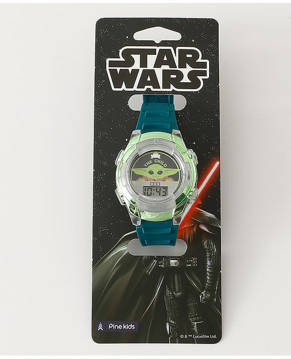 Pine Kids Free Size Digital Watch 23.5 cm - Green & Black