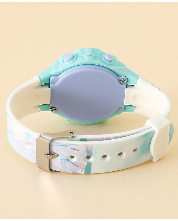 Babyhug Free Size Digital Watch with Frozen Print - Green & Blue