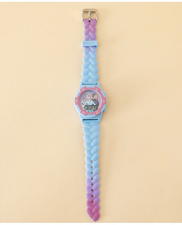 Babyhug Free Size Digital Watch with Frozen Print - Blue & Pink
